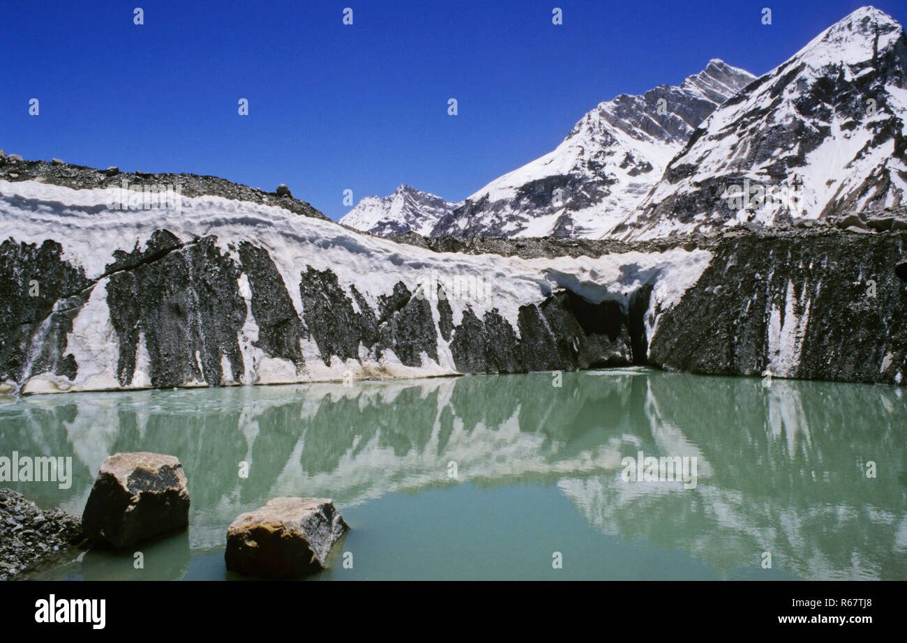 Piscina glaciale, Himachal Pradesh, India Foto Stock