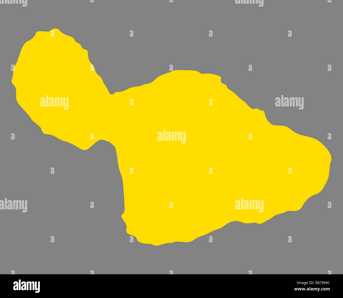 Mappa di Maui Foto Stock