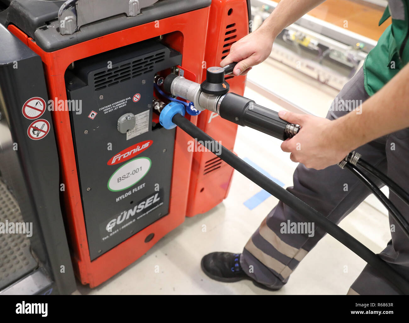 04 dicembre 2018, Sassonia, Lipsia Percorso coordinatore del treno