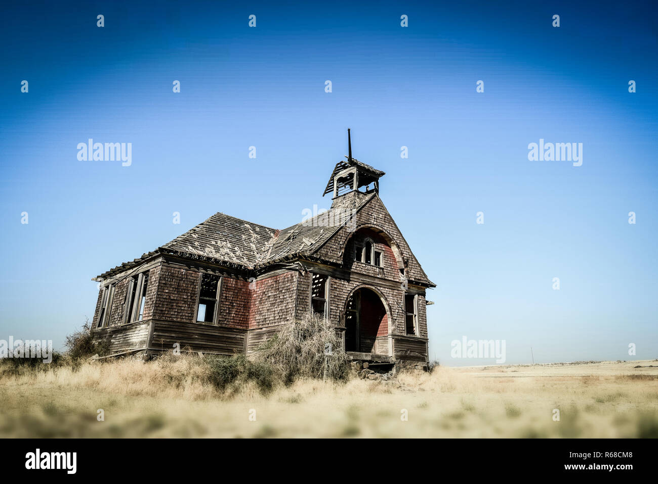 Old schoolhouse in Govan, Washington. Foto Stock