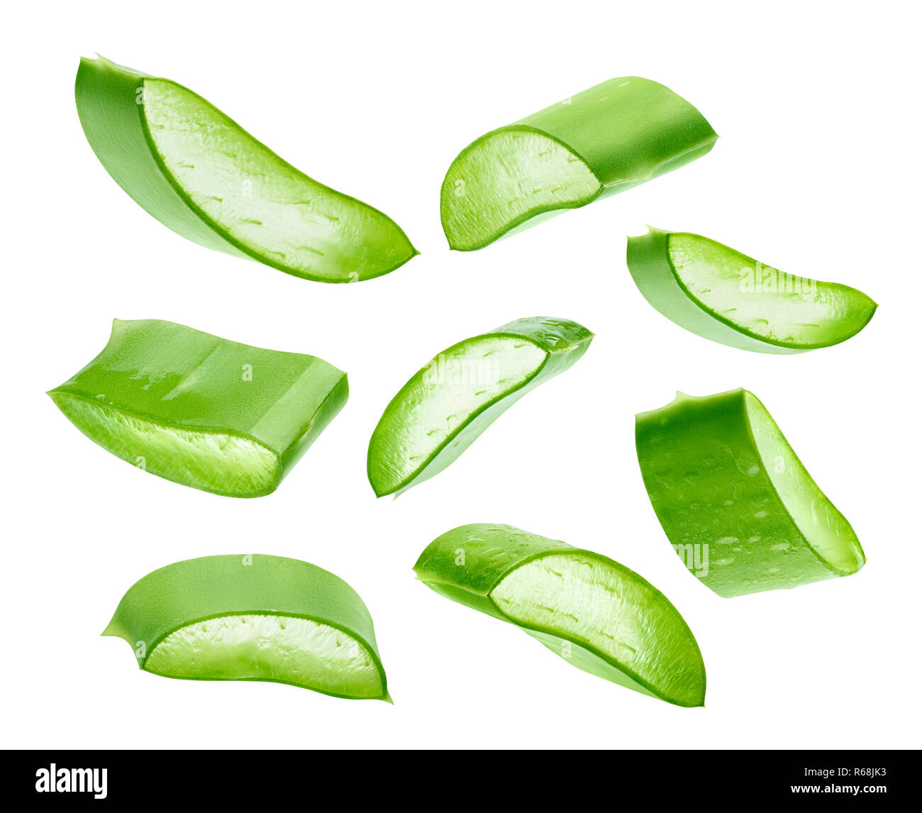 Aloe Vera isolato su uno sfondo bianco Foto Stock