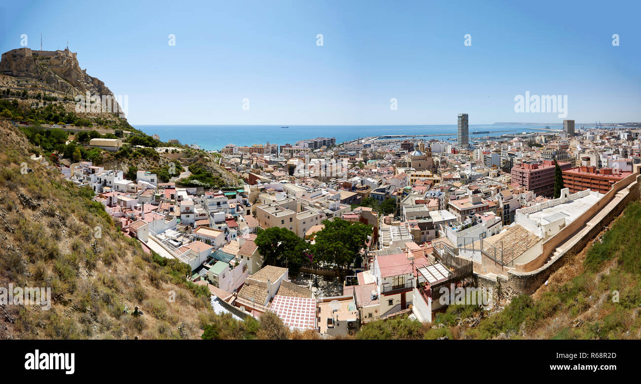 Panorama di Alicante, Spagna 2017 Foto Stock