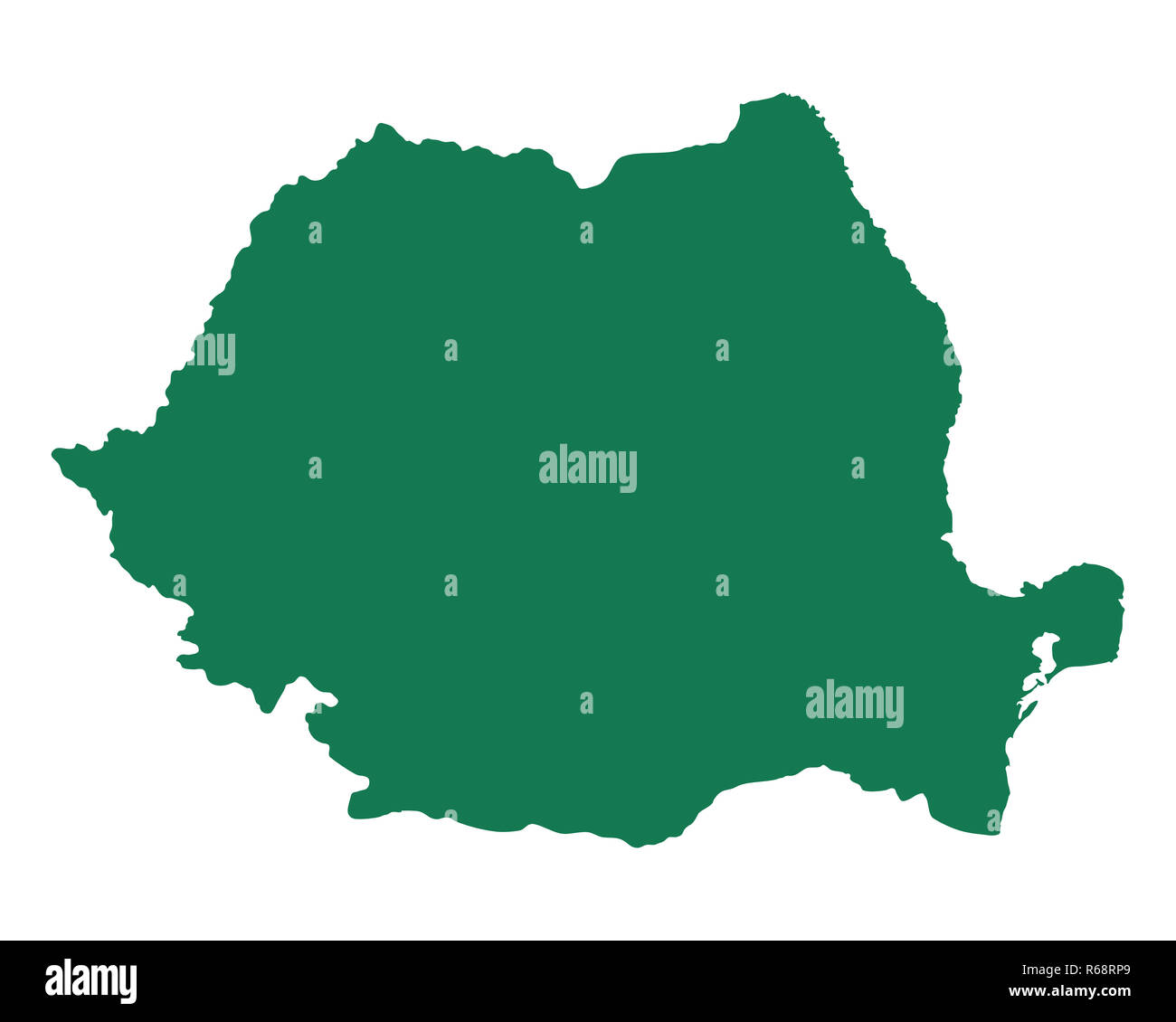 Mappa di romania Foto Stock