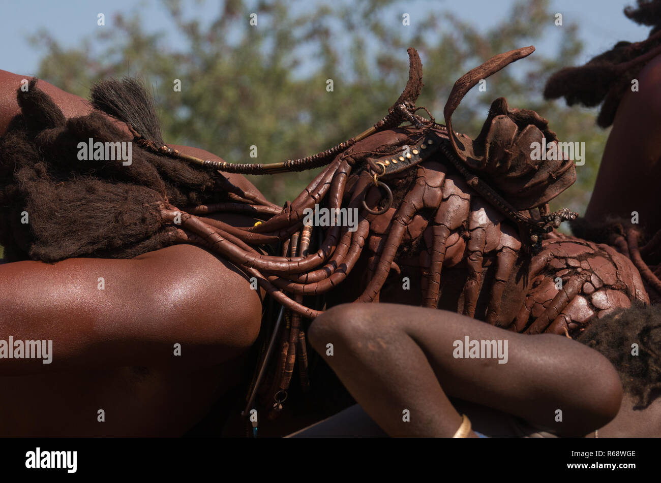 Tribù Himba donne, Provincia del Cunene, Oncocua, Angola Foto Stock