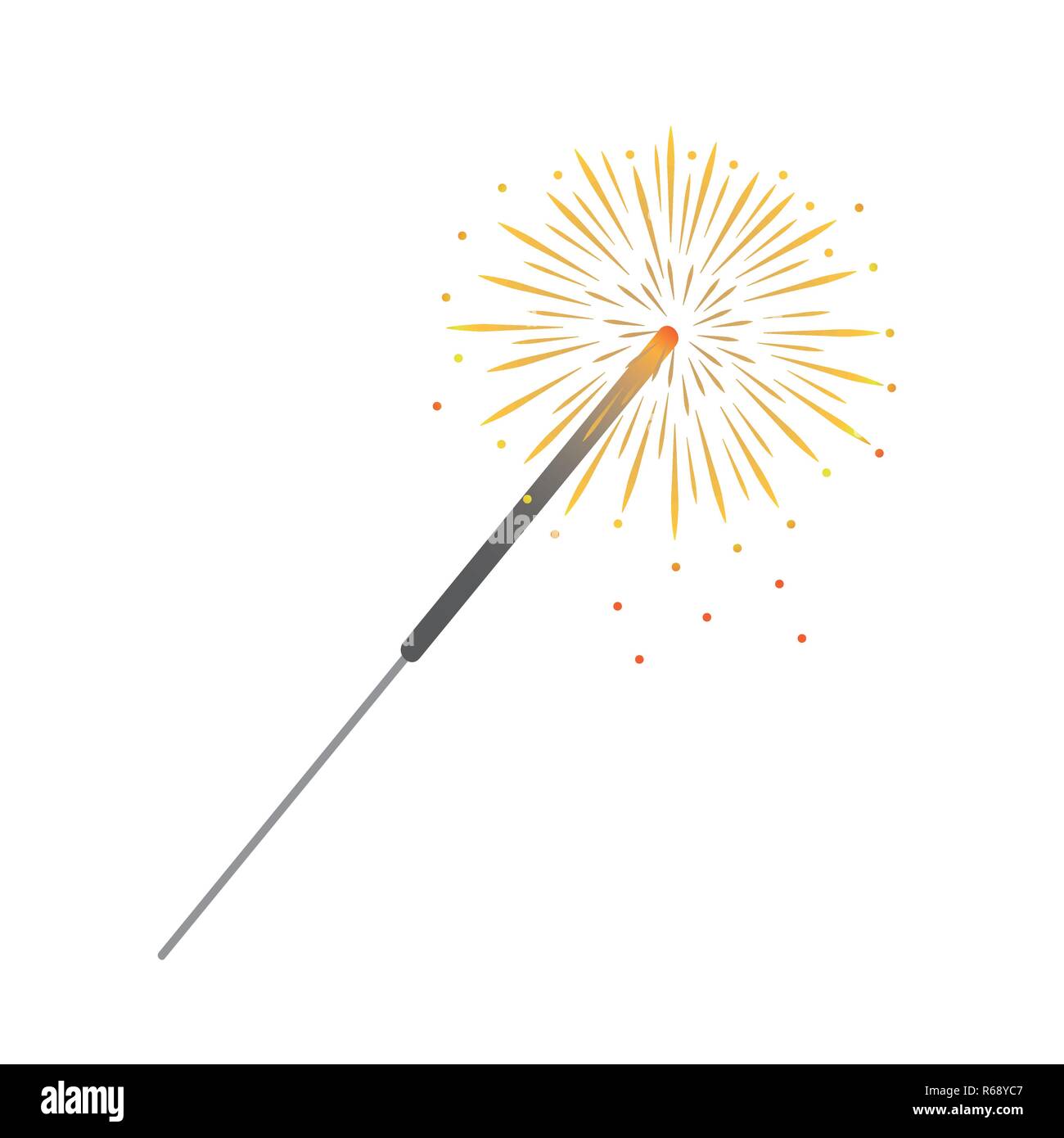 Parte colorata sparkler isolati su sfondo bianco illustrazione vettoriale EPS10 Illustrazione Vettoriale