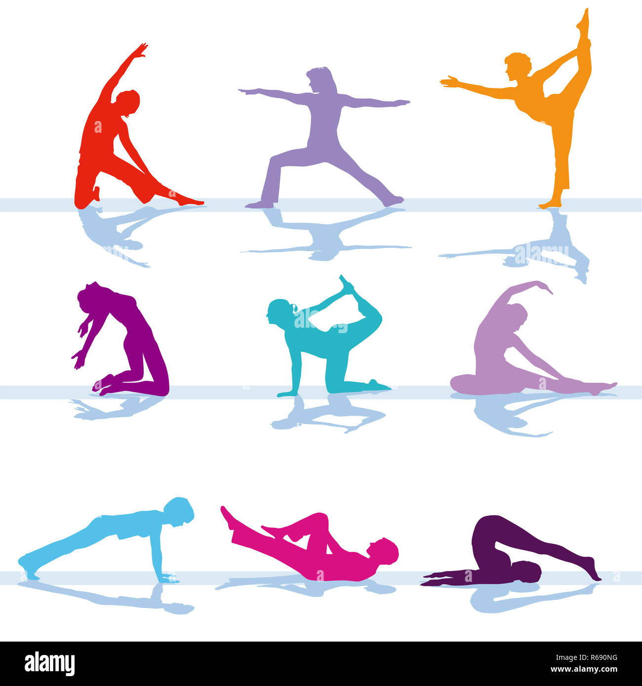 Palestra fitness illustrazione Foto Stock