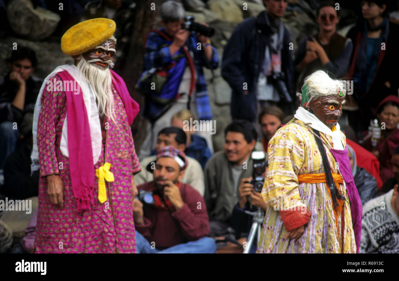 Mask Dance, Hemis Festival, Leh, Ladakh, Jammu e Kashmir, Union Territory, UT, India, Asia Foto Stock