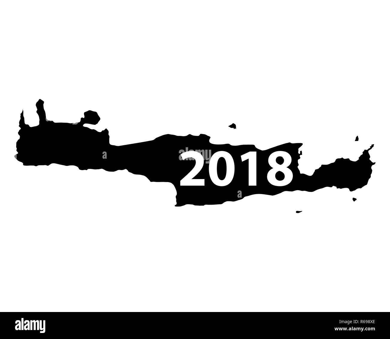 Mappa di Creta 2018 Foto Stock