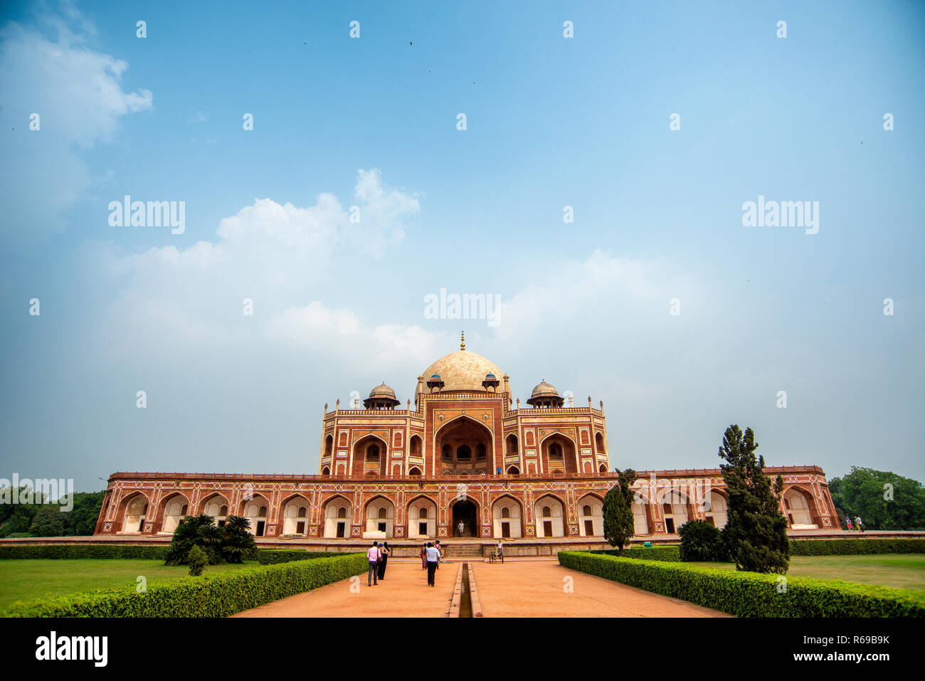 La tomba di Humayun a Nuova Delhi - Indiano sito Patrimonio Mondiale dell'UNESCO Foto Stock