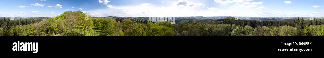 Panorama del Eifel in Germania Foto Stock