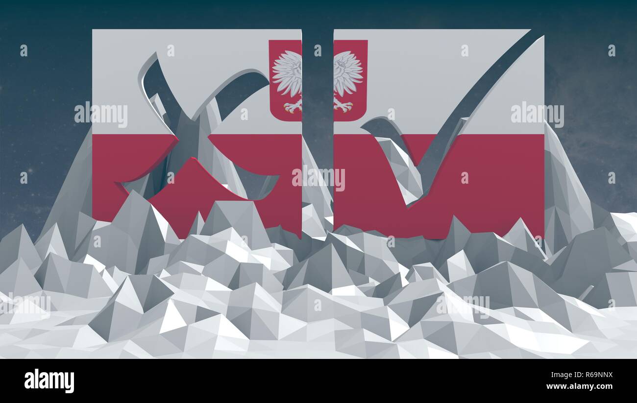 La Polonia voti su bassa poli surfafe Foto Stock