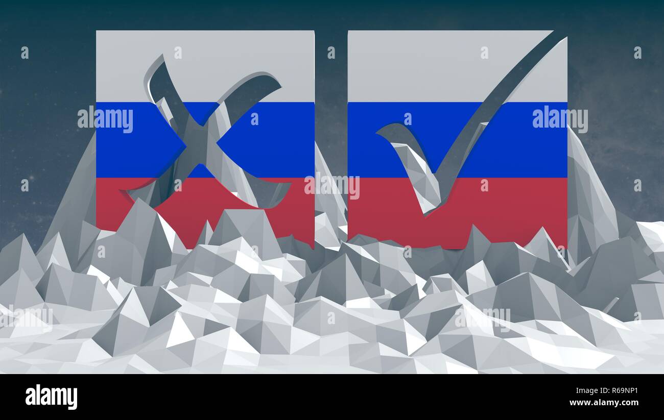 La Russia voti su bassa poli surfafe Foto Stock