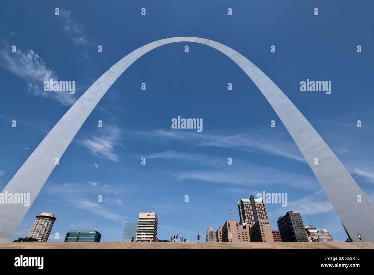 Punto di riferimento il Gateway Arch, Gateway ad ovest, Downtown, St. Louis, Missouri, Stati Uniti d'America Foto Stock