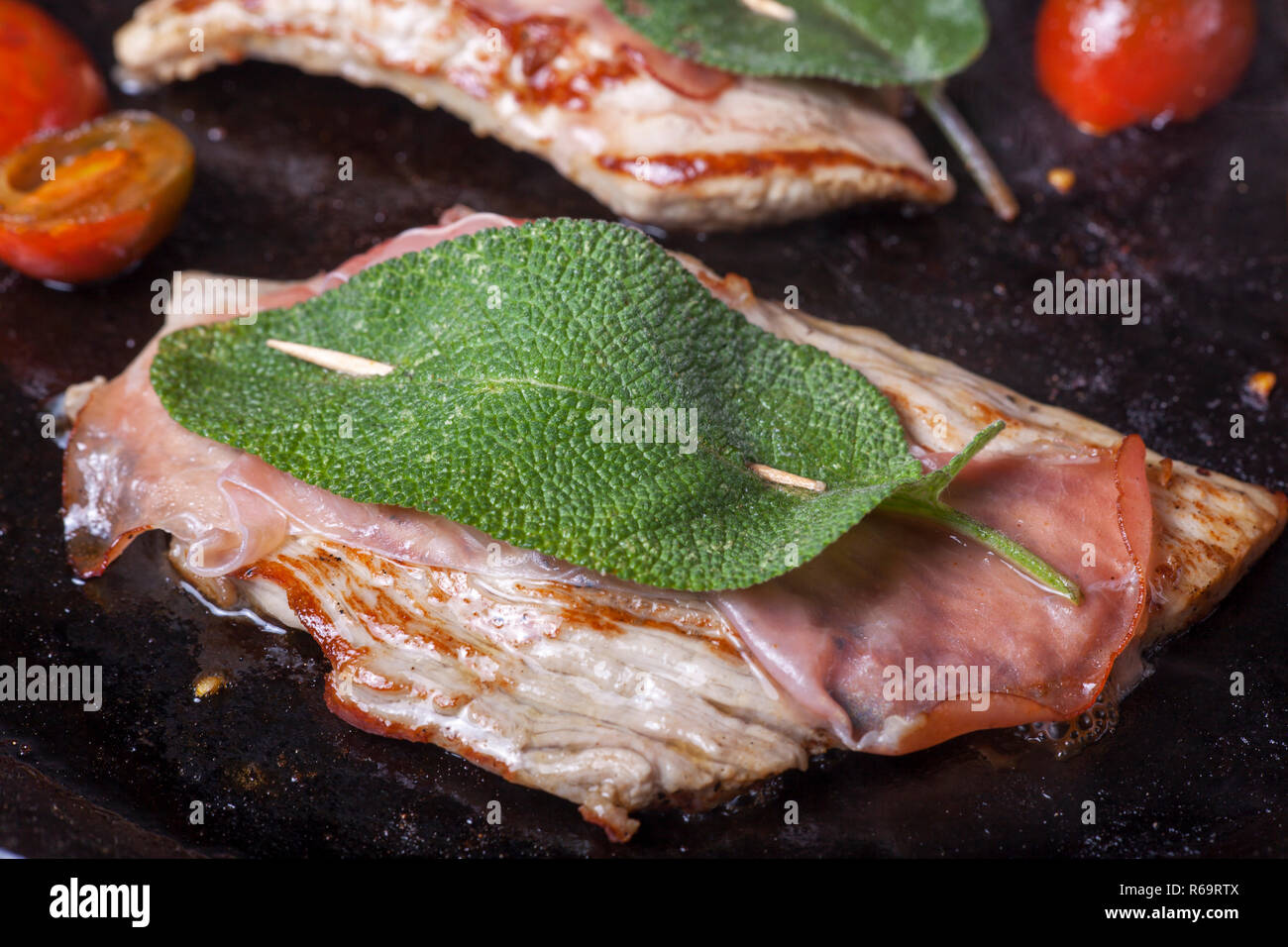 Saltimbocca alla romana Foto Stock