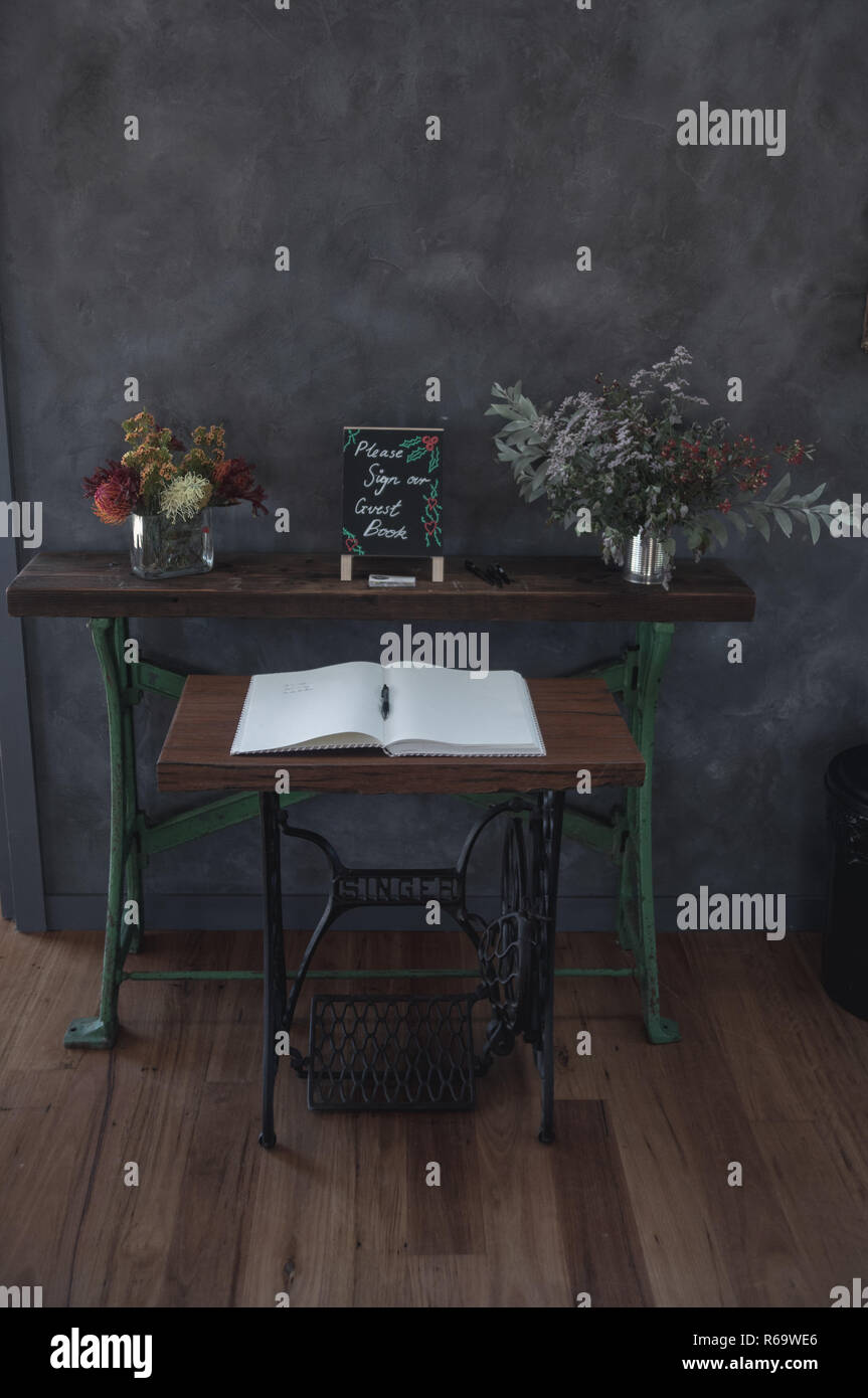 Firma Guest book a Wedding Foto Stock