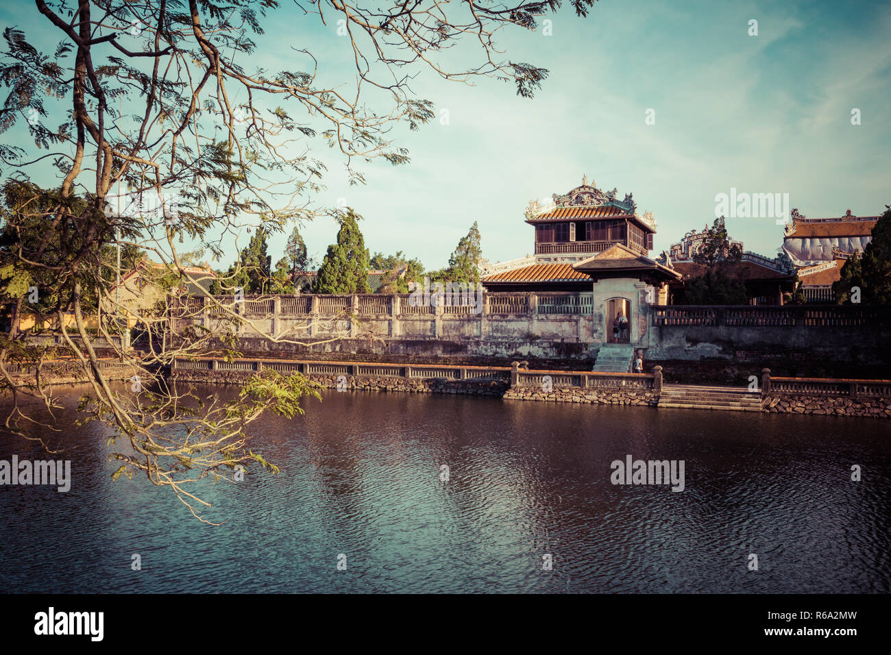 Imperial Palazzo reale della dinastia Nguyen in tinta, Vietnam. Unesco - Sito Patrimonio dell'umanità. Foto Stock