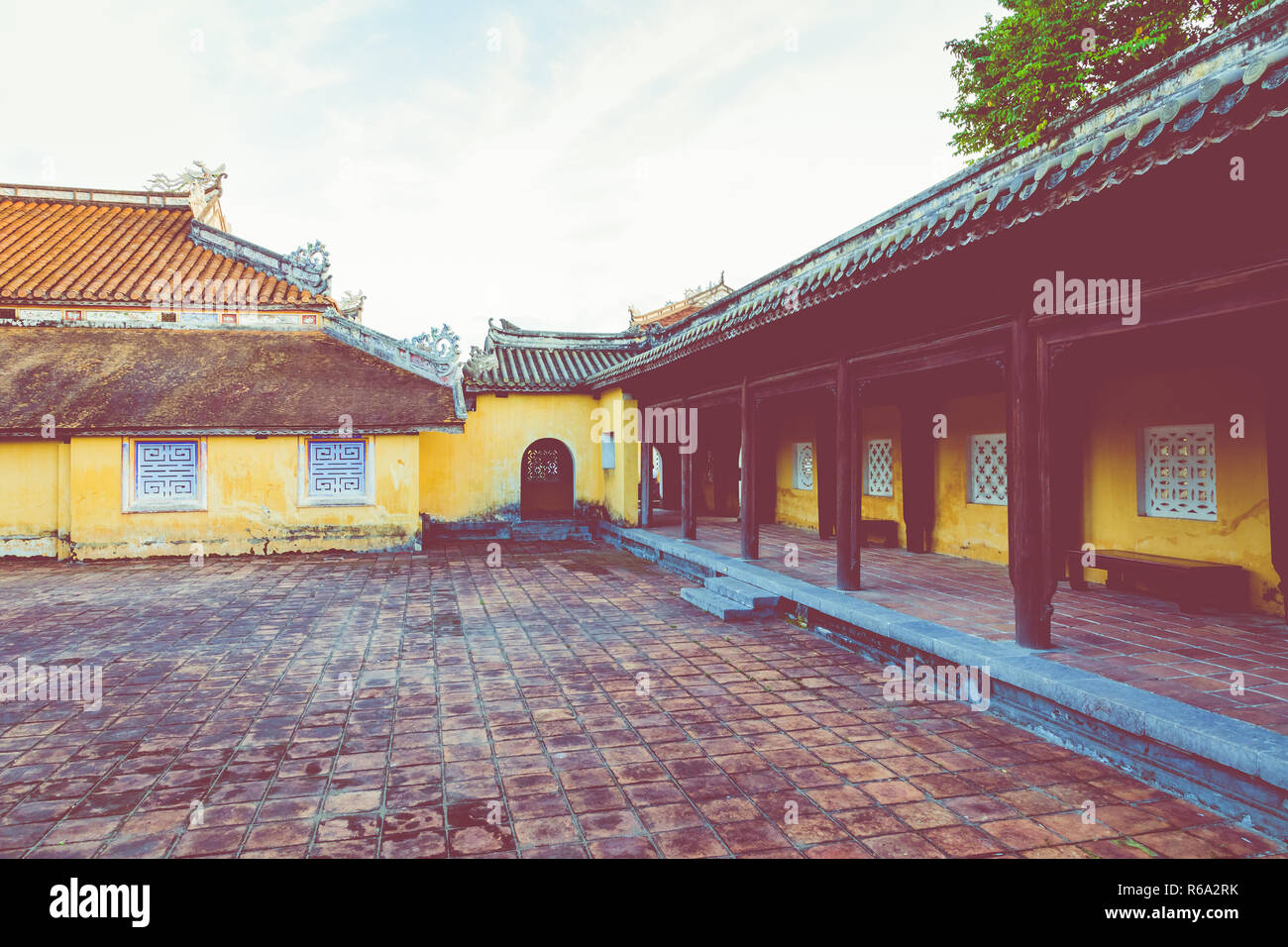 Imperial Palazzo reale della dinastia Nguyen in tinta, Vietnam. Unesco - Sito Patrimonio dell'umanità. Foto Stock