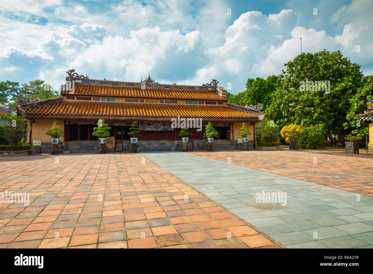 Imperial Minh Mang tomba in tinta, Vietnam. Foto Stock