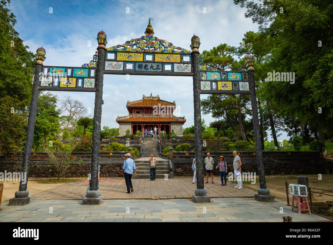 Imperial Minh Mang tomba in tinta, Vietnam. Foto Stock