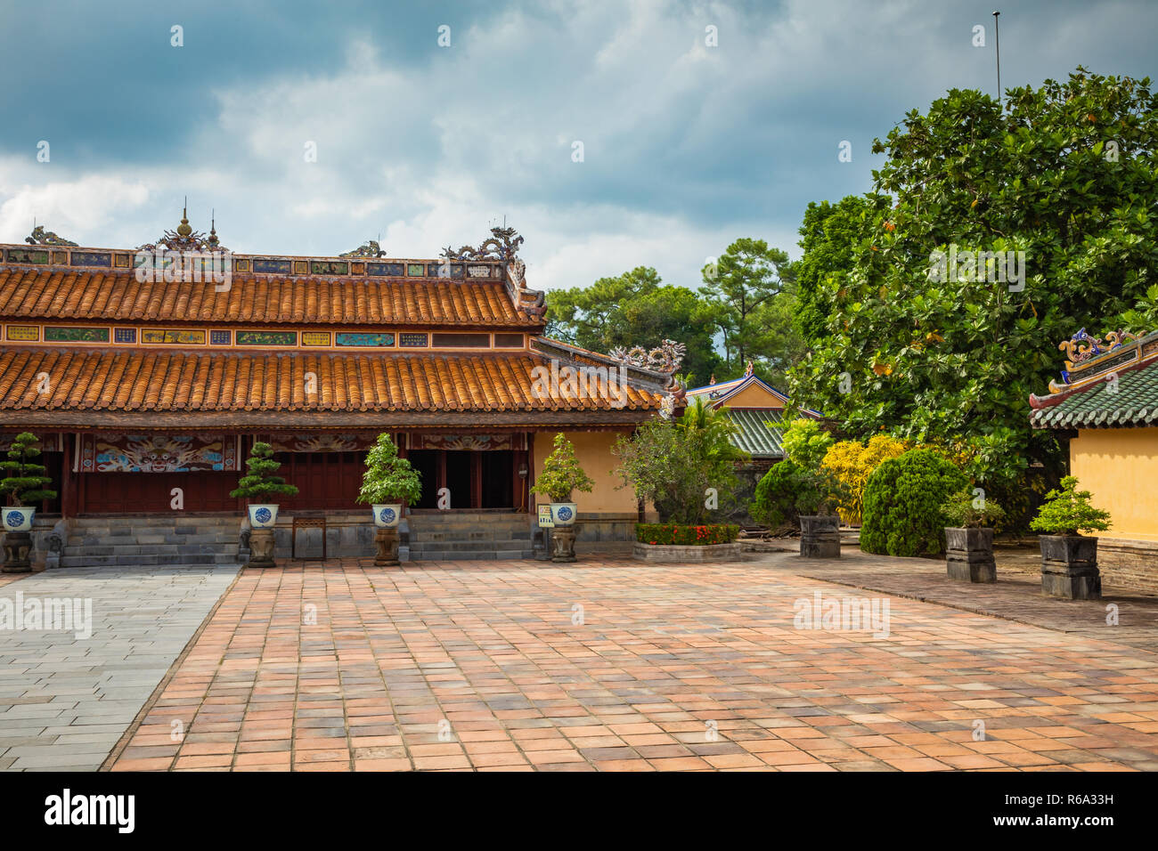 Imperial Minh Mang tomba in tinta, Vietnam. Foto Stock