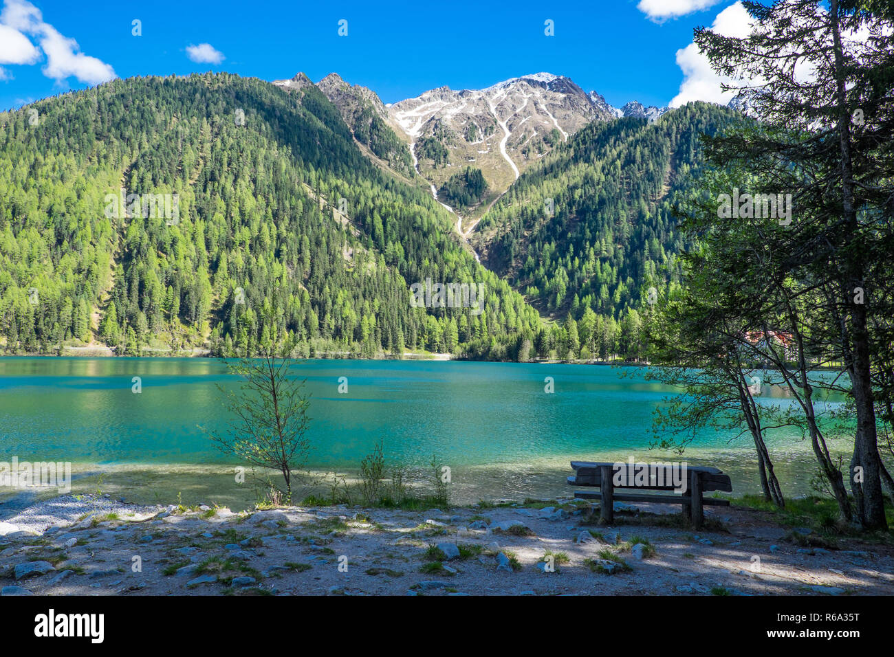 Presso il Lago di Anterselva Foto Stock