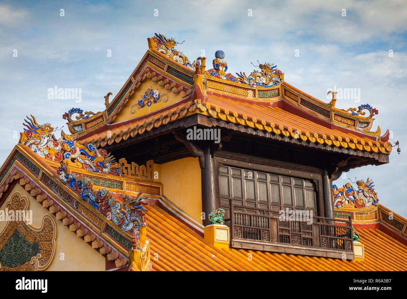 Imperial Palazzo reale della dinastia Nguyen in tinta, Vietnam. La tinta è una delle destinazioni più popolari in Vietnam. Foto Stock