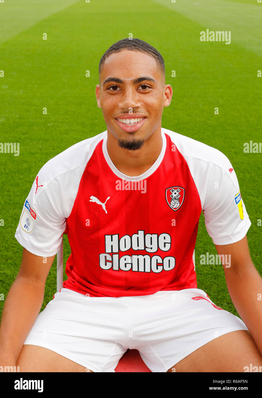Zak Vyner, Rotherham United Football Club, Photocall, stagione 2018-2019 Foto Stock