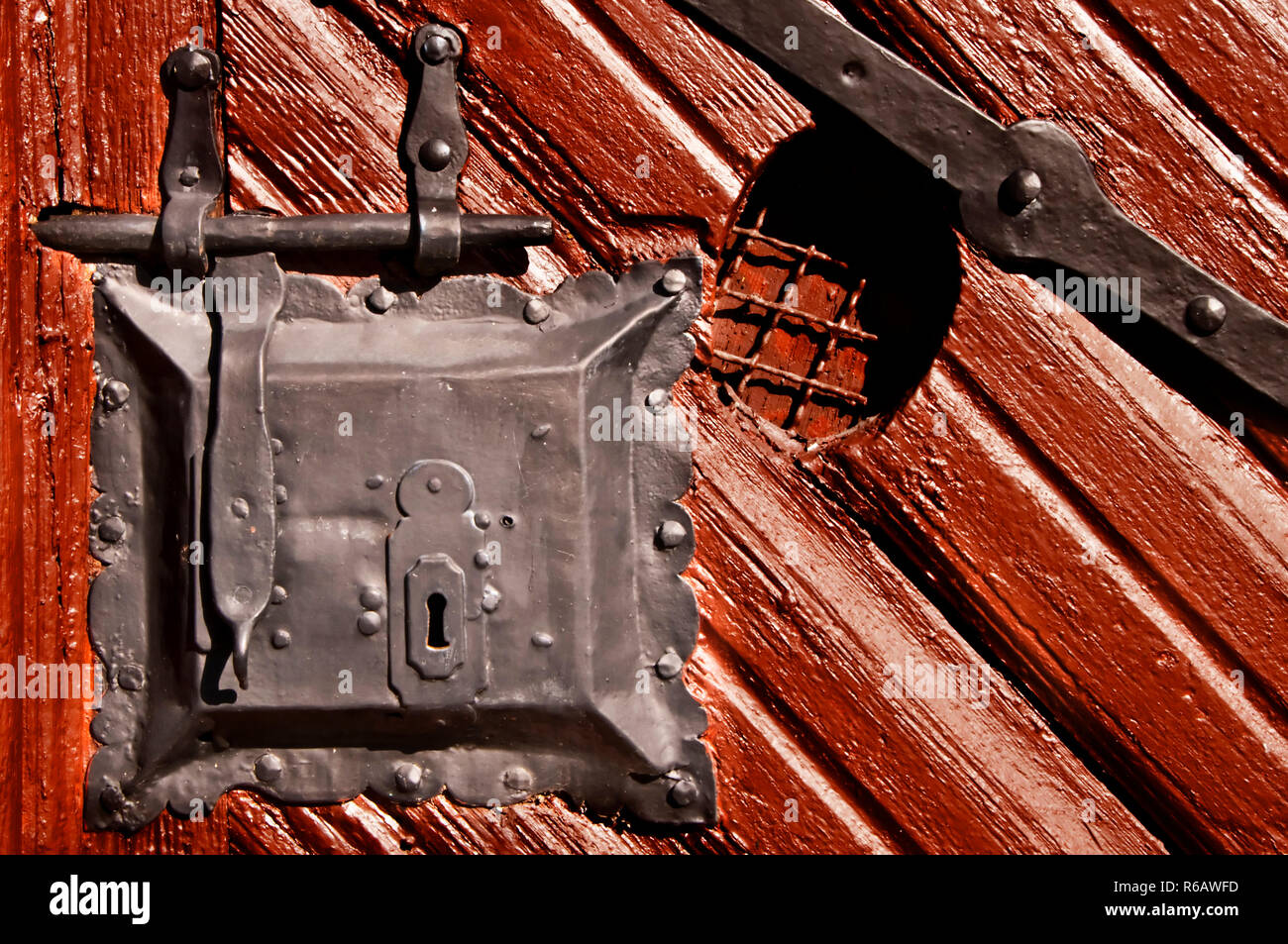 Vecchia serratura medievale Foto Stock