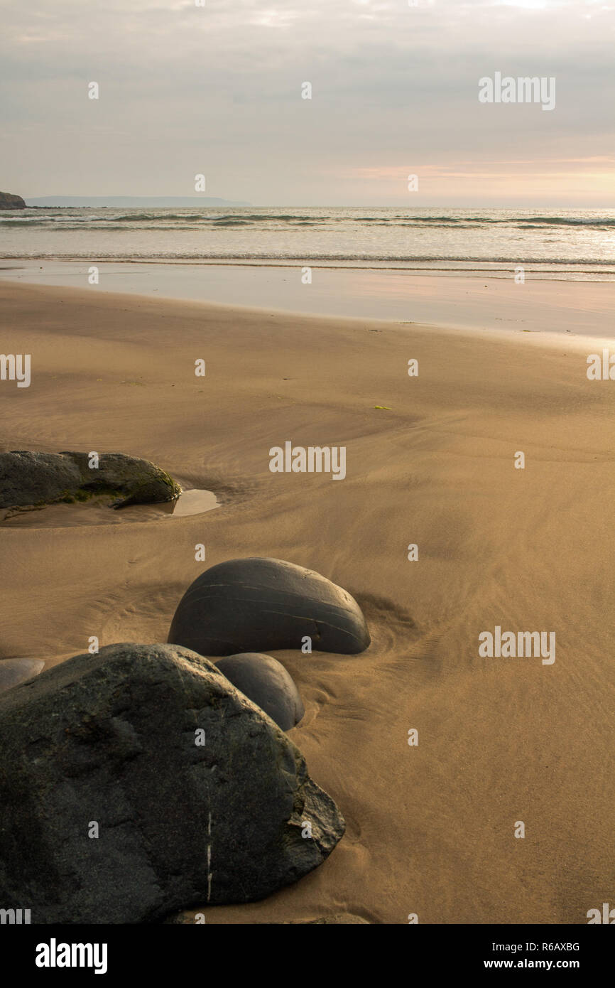 Condino Spiaggia di scena nel North Devon , Inghilterra Foto Stock