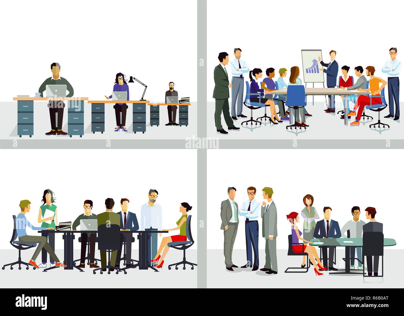 La collaborazione in azienda e ufficio Foto Stock