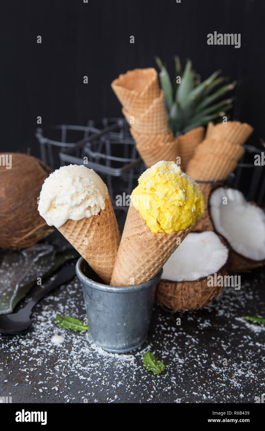 Coni gelato Foto Stock