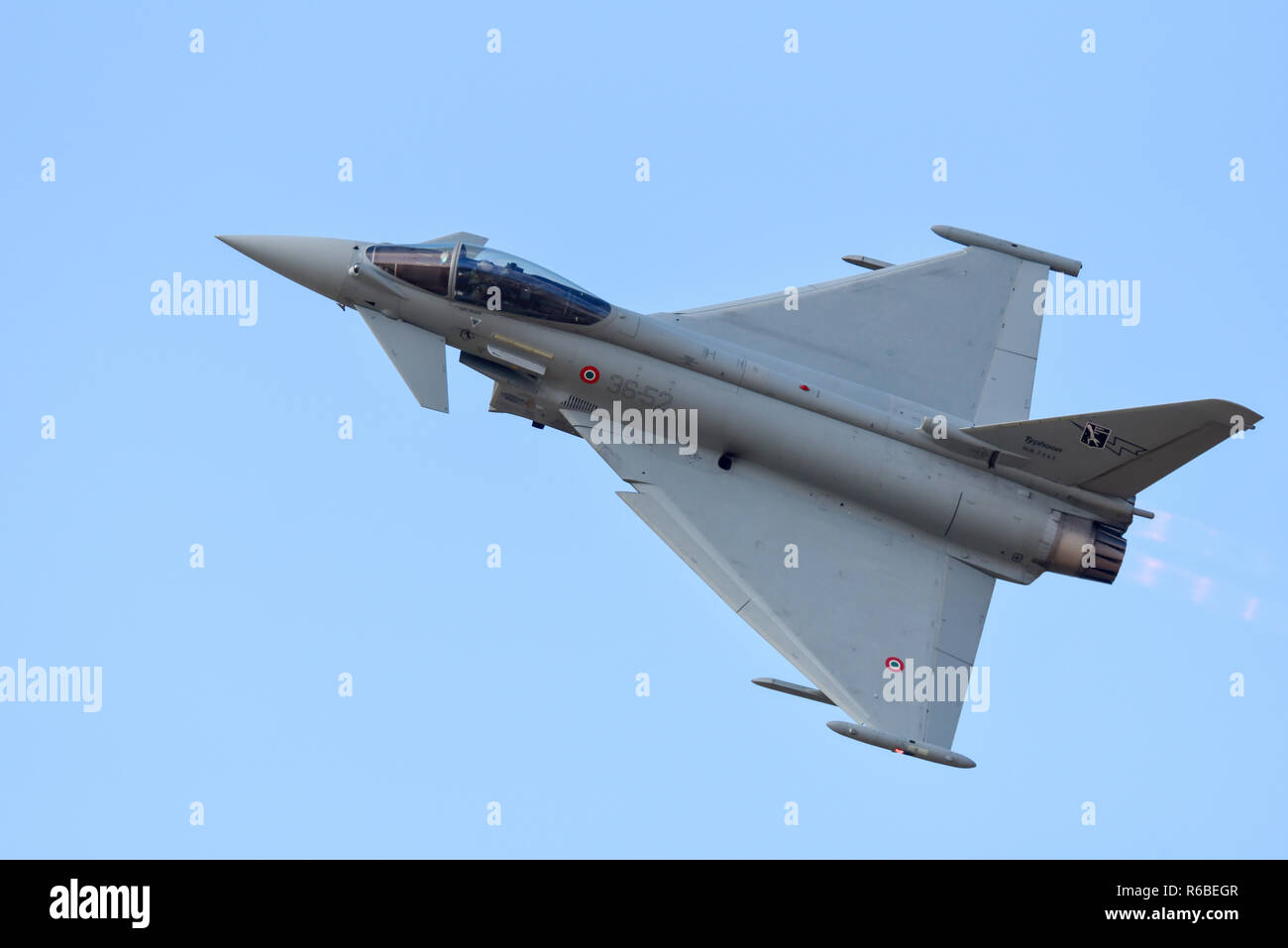 Aeronautica militare, AM, Italian Air Force Eurofighter 2000 Typhoon al Royal International Air Tattoo, RIAT 2018, RAF Fairford air show Foto Stock