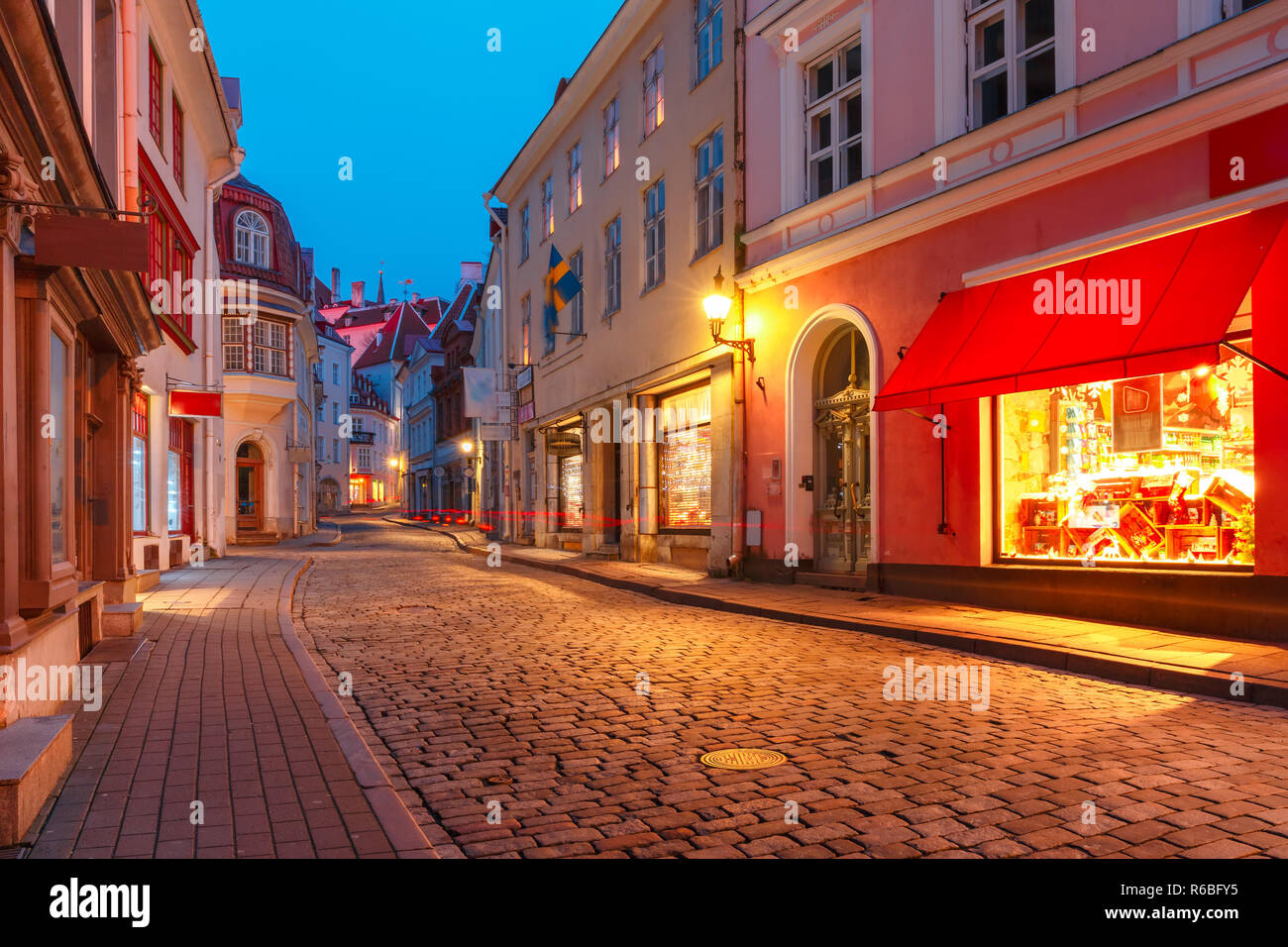 Mercatino di Natale a Tallinn in Estonia Foto Stock