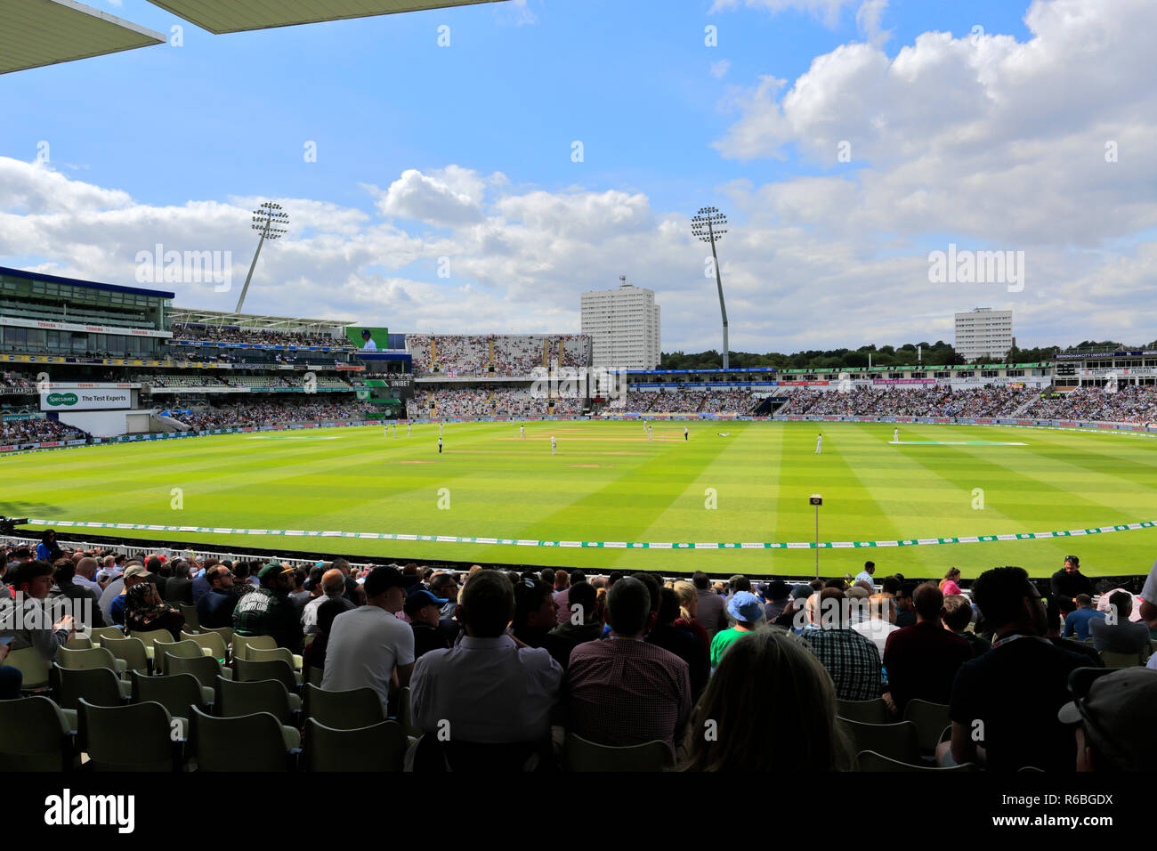 Test match, India versi Inghilterra squadre di cricket a Edgbaston, Birmingham, West Midlands, England, Regno Unito Foto Stock