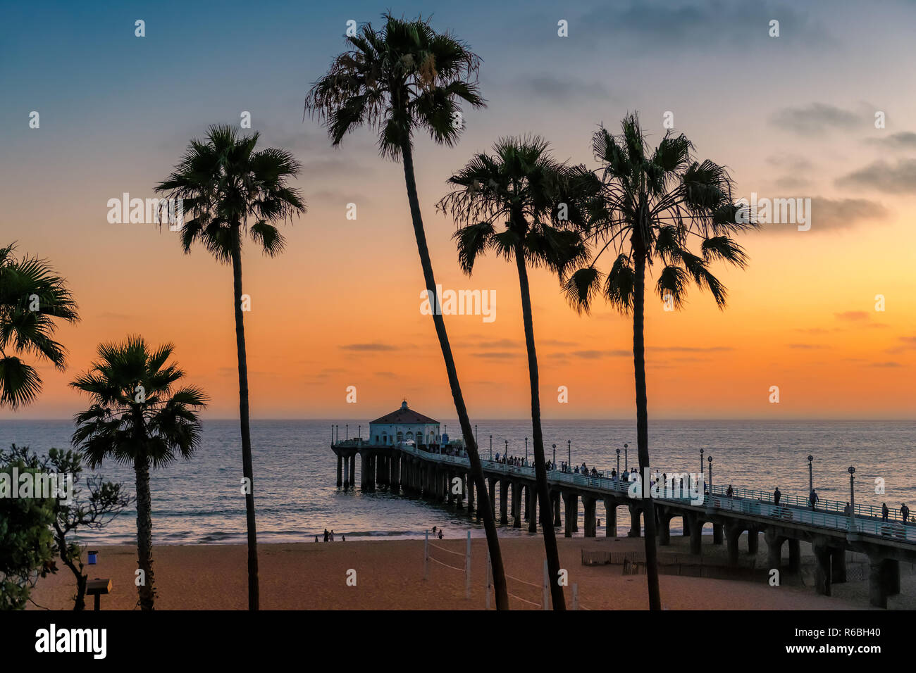 California spiaggia al tramonto Foto Stock