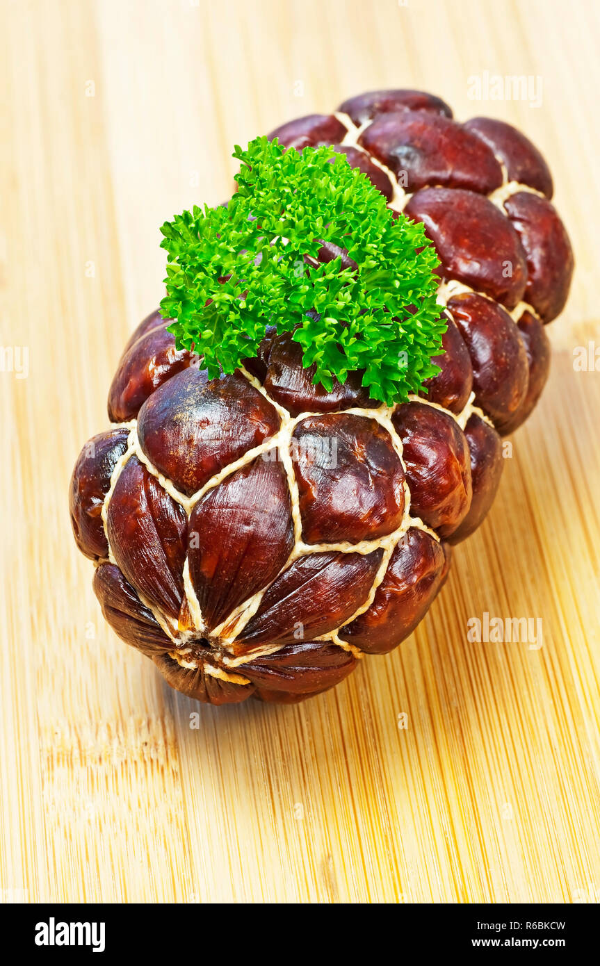 Salsiccia di prosciutto dell'Austria Foto Stock