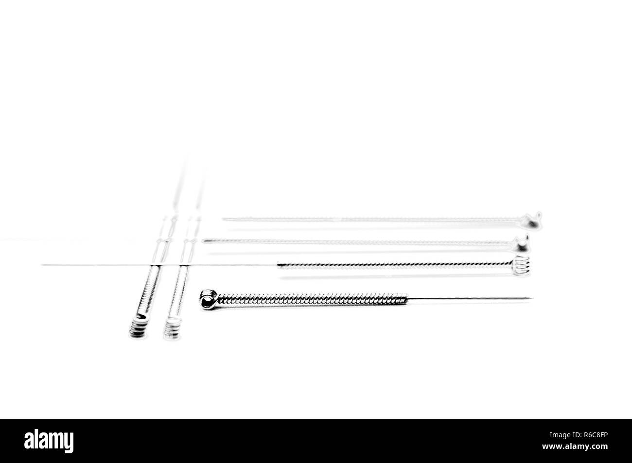 Aghi di agopuntura Foto Stock