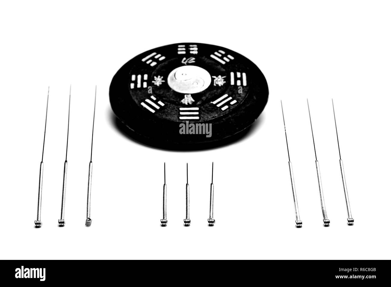 Aghi di agopuntura Foto Stock