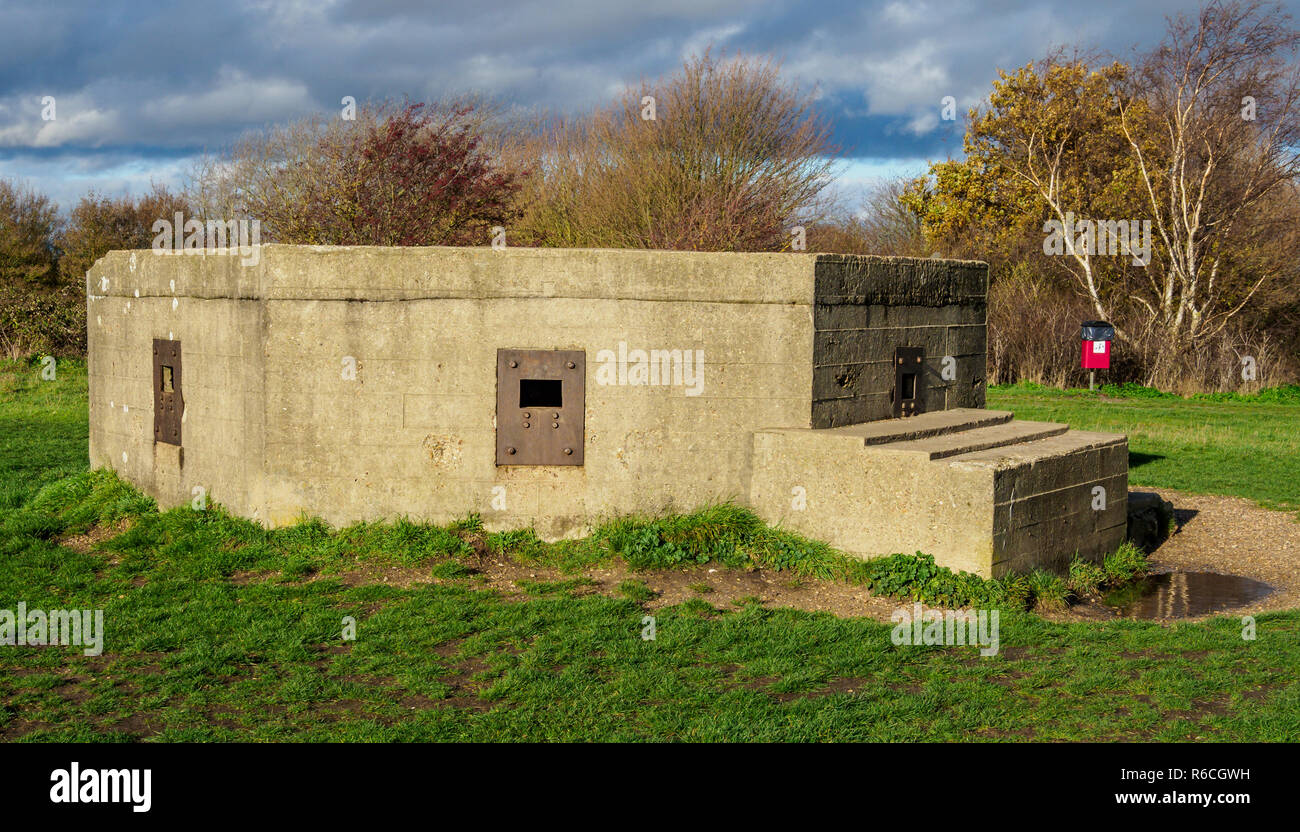 Guerra Mondiale 2 fortificazioni East Mersea Island Essex Foto Stock