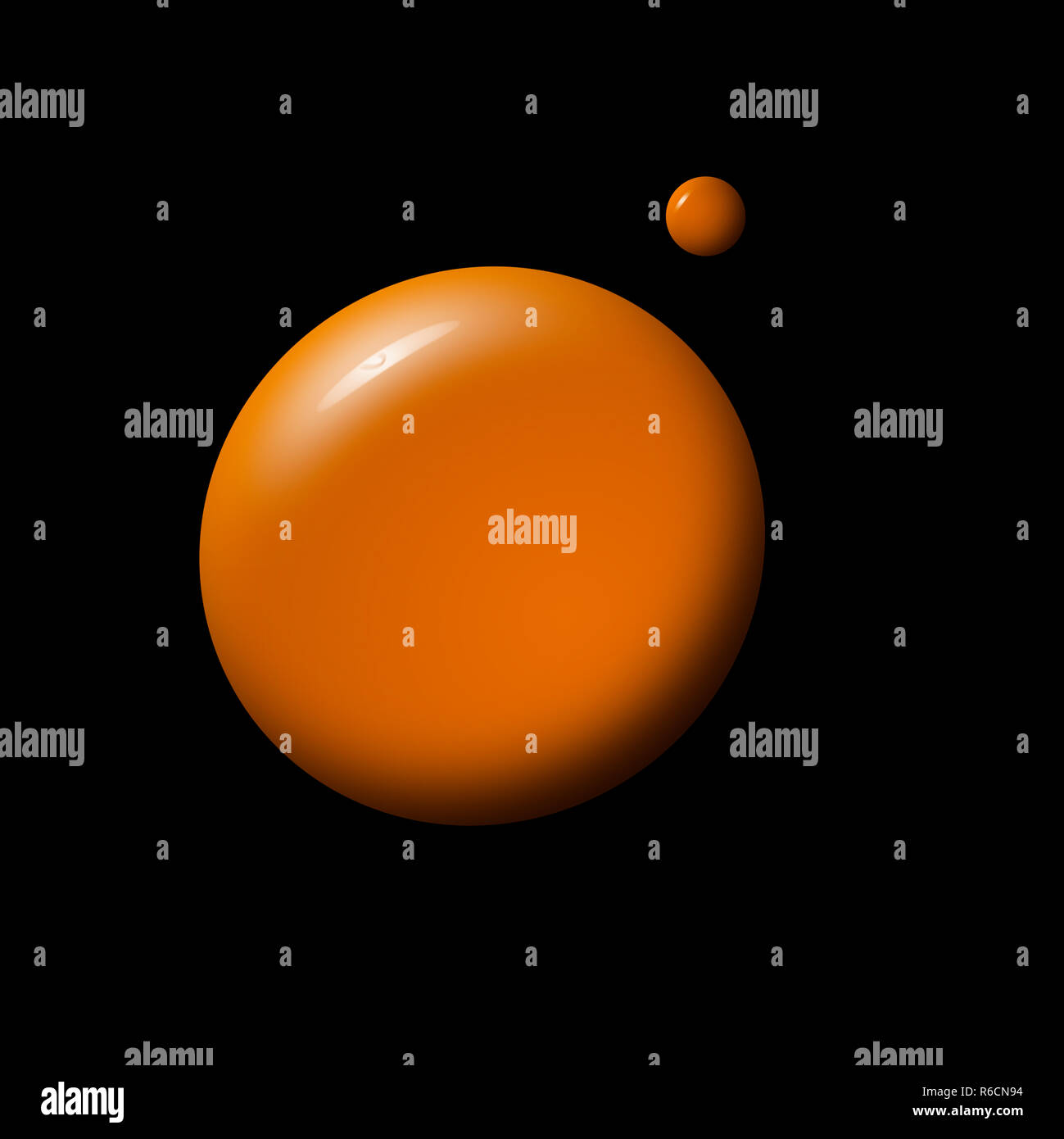 Immagine digitale di close up separati tuorlo d'uovo su sfondo nero Foto Stock