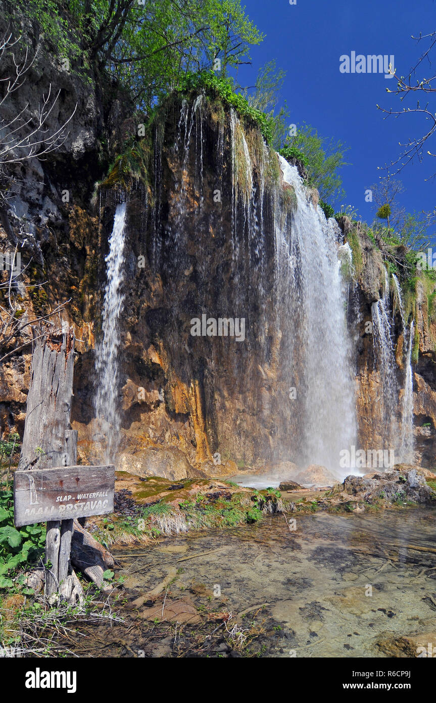 Croazia, Plitvicka Jezera, il Parco Nazionale dei Laghi di Plitvice, il Parco Nazionale dei Laghi di Plitvice Foto Stock
