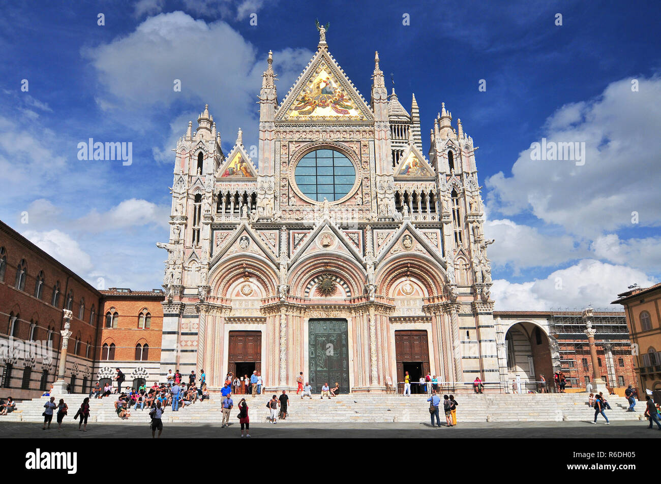 La Cattedrale di Santa Maria Assunta a Siena, Toscana, Italia Foto Stock