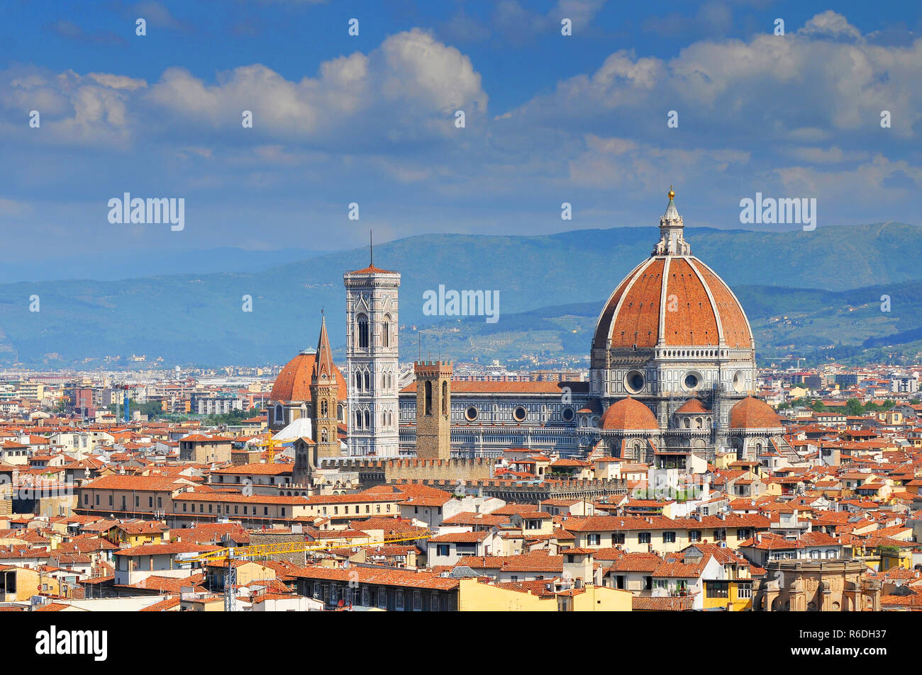 Panorama di Firenze di Santa Maria del Fiore cattedrale, Italia Foto Stock