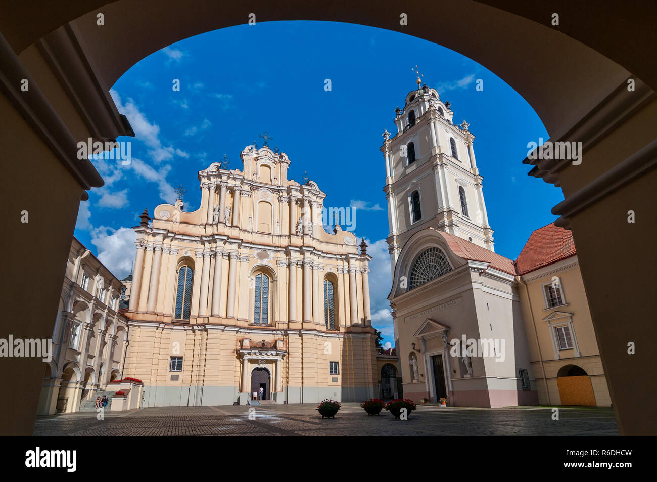Università di Vilnius è la più antica università negli Stati baltici e in una delle più antiche in Europa Orientale, Lituania Foto Stock