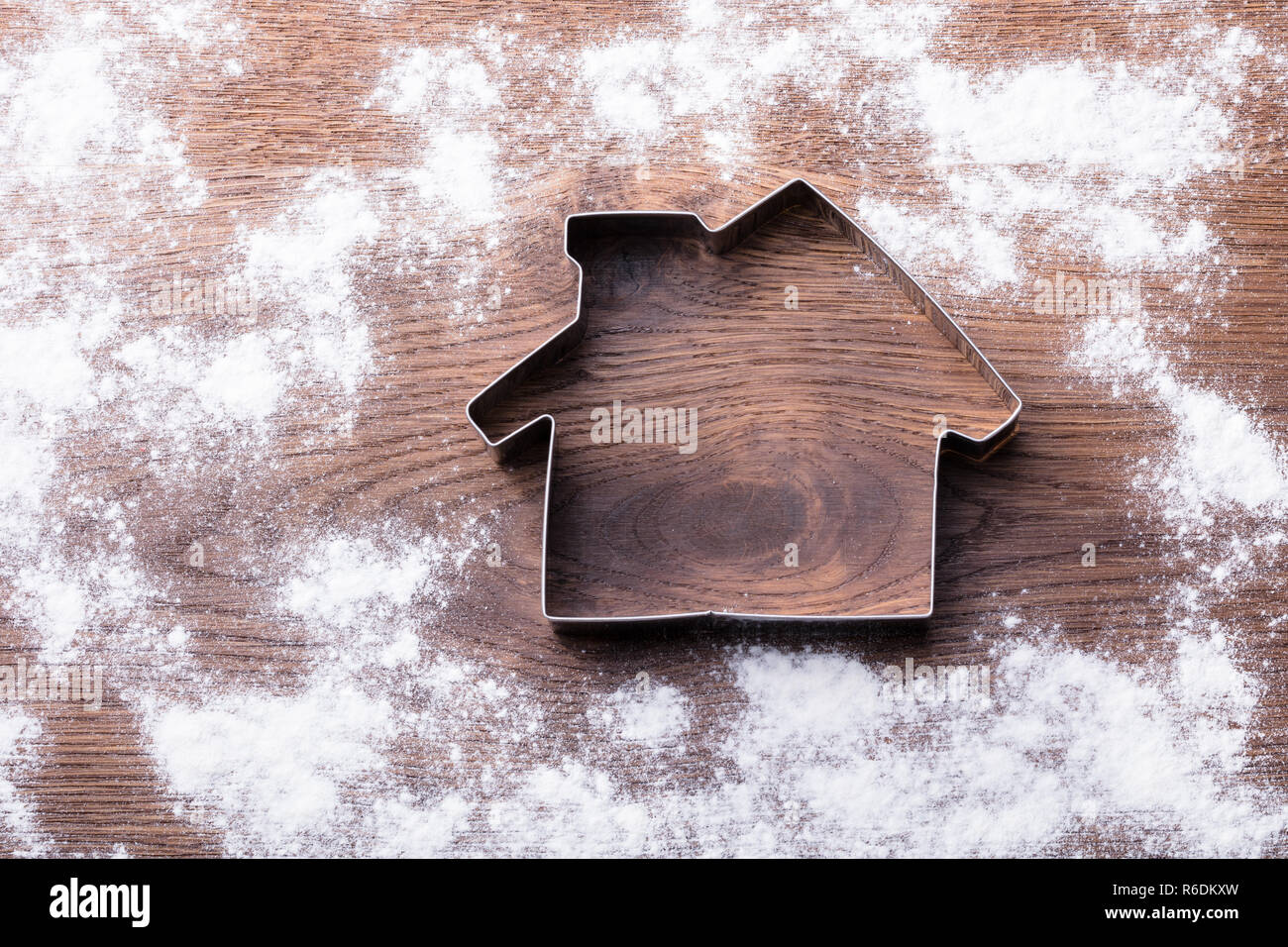 Taglierina casa sulla scrivania in legno Foto Stock