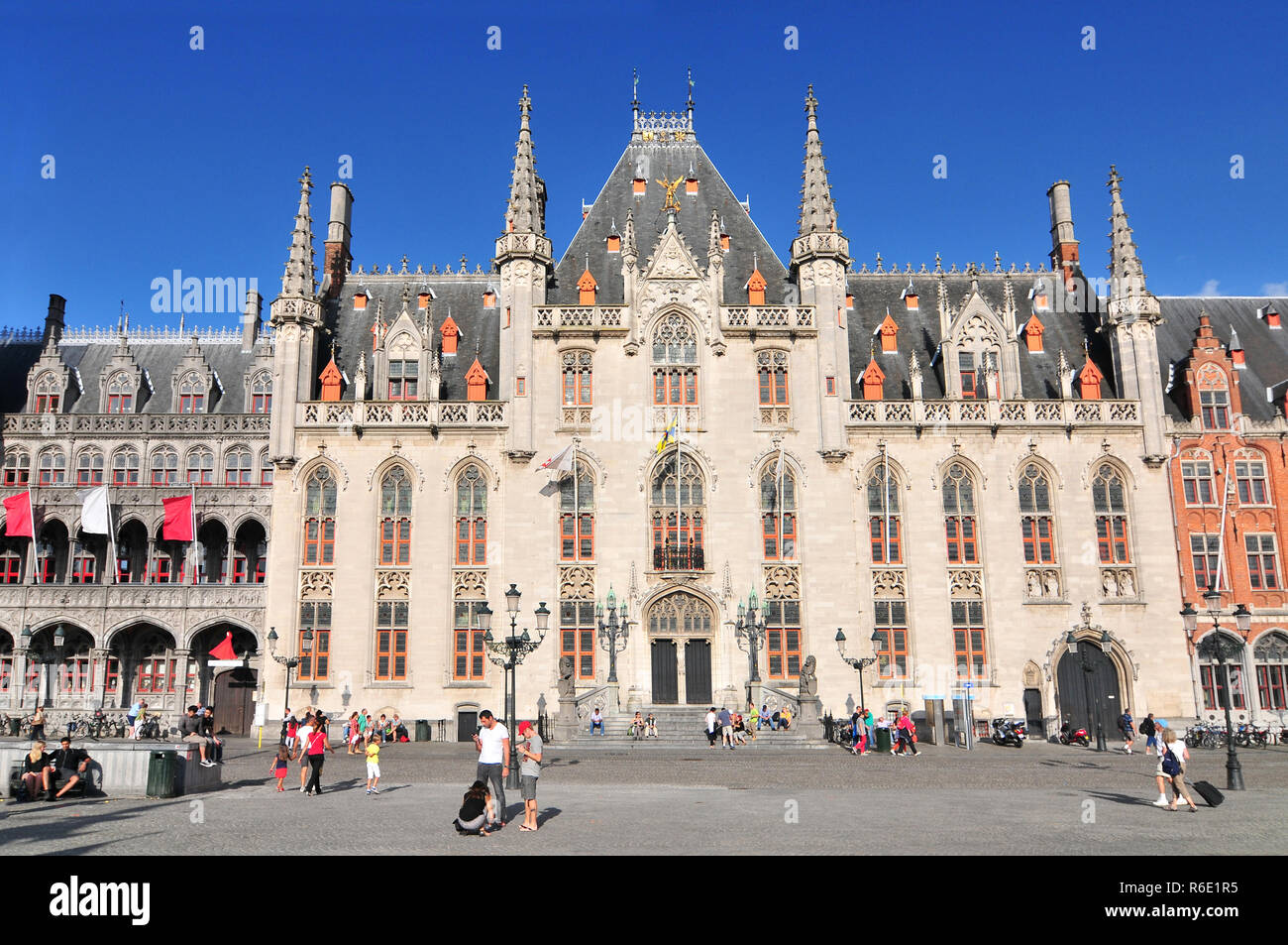 Corte Provinciale (Provinciaal Hof) nella città vecchia Bruges Belgio Foto Stock
