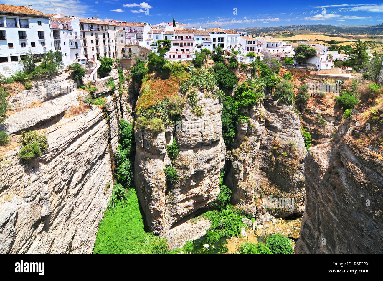 El Tajo Gorge, Ronda, Andalusia, Spagna Foto Stock