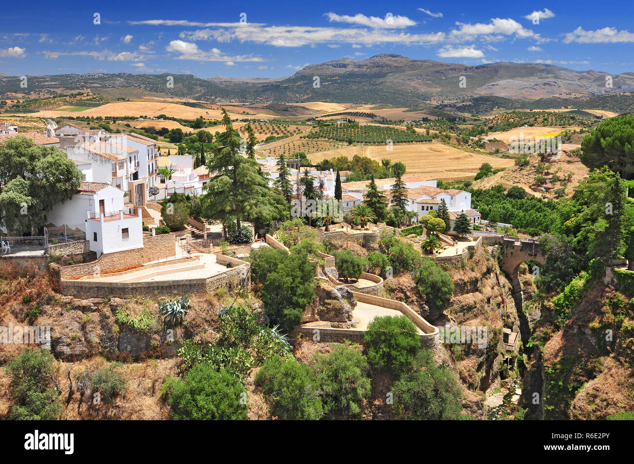 El Tajo Gorge, Ronda, Andalusia, Spagna Foto Stock