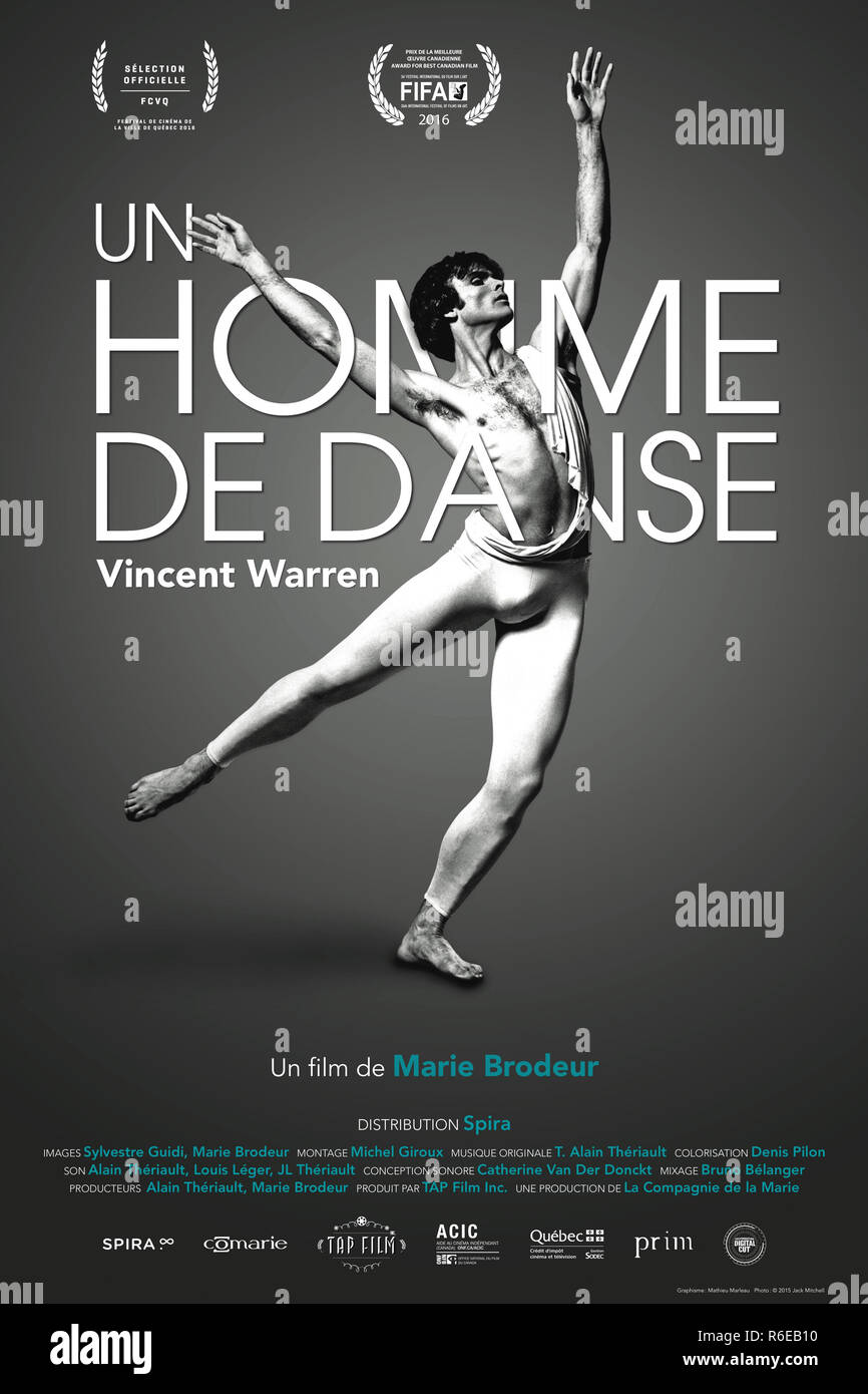 Un uomo di danza, poster canadese in francese, Rudolf Nureyev, 2015. ©  Spira / cortesia Everett Collection Foto stock - Alamy