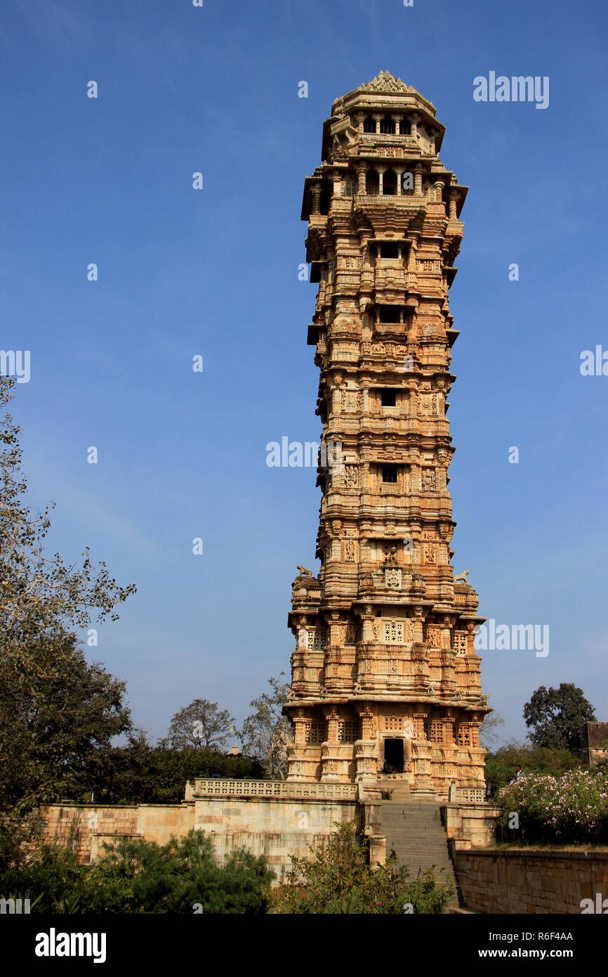 Vijay Sthambh a Chittorgarh Foto Stock